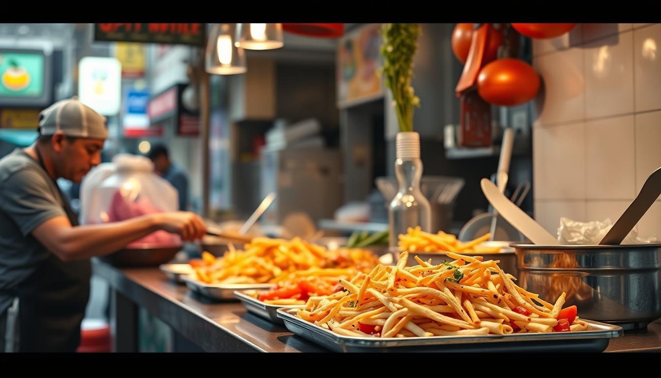 Quick weeknight dinner prepared in a home kitchen